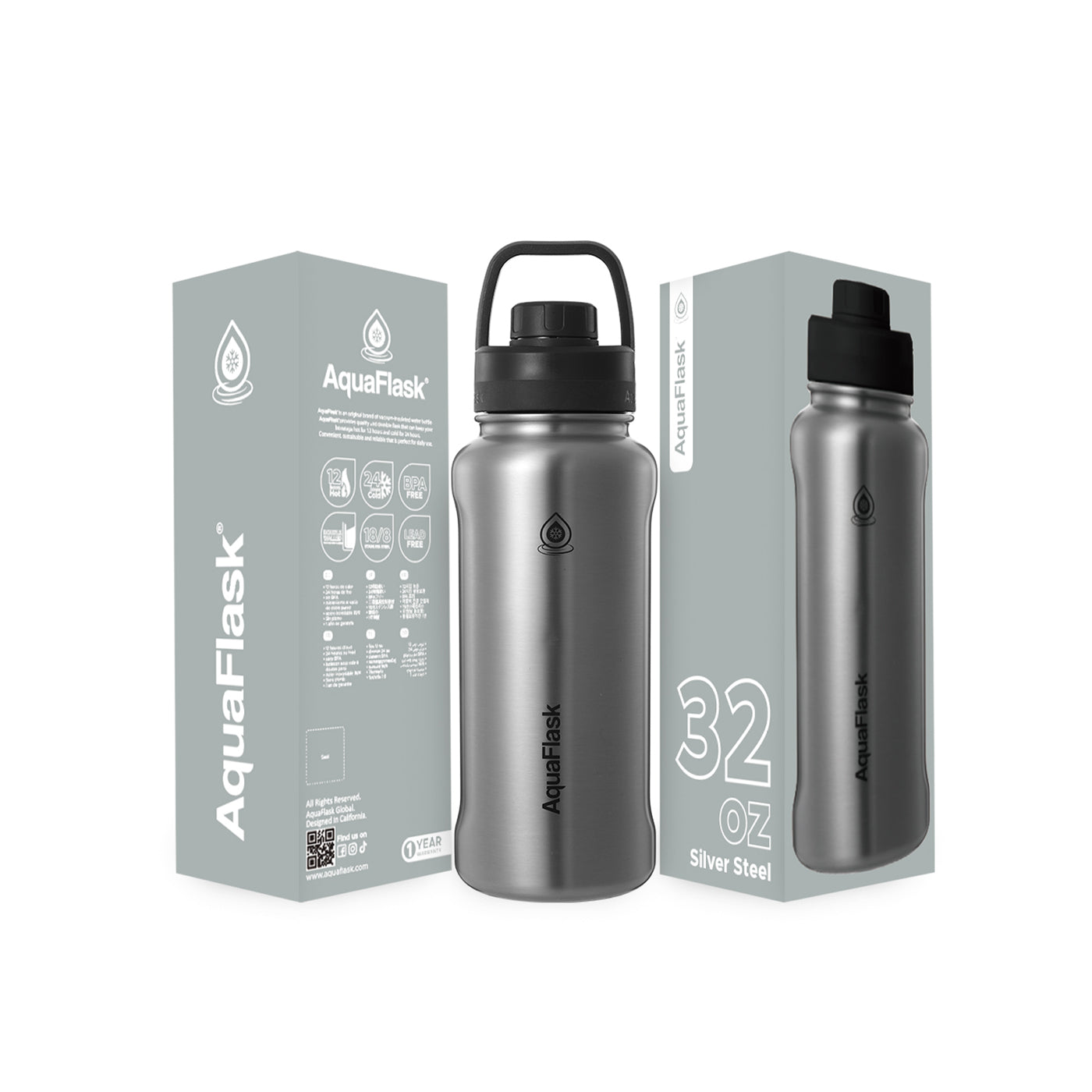 Core Active 32oz Silver Steel