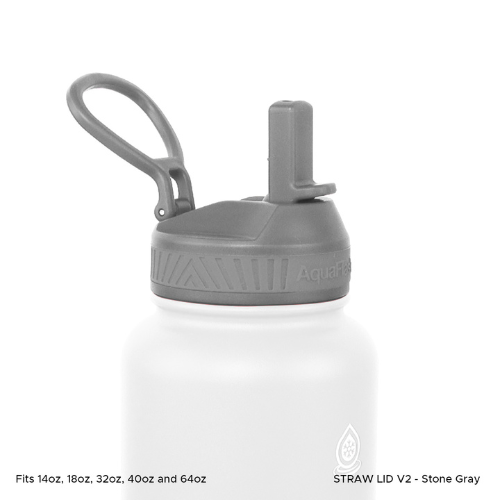 Straw Lid Stone Gray