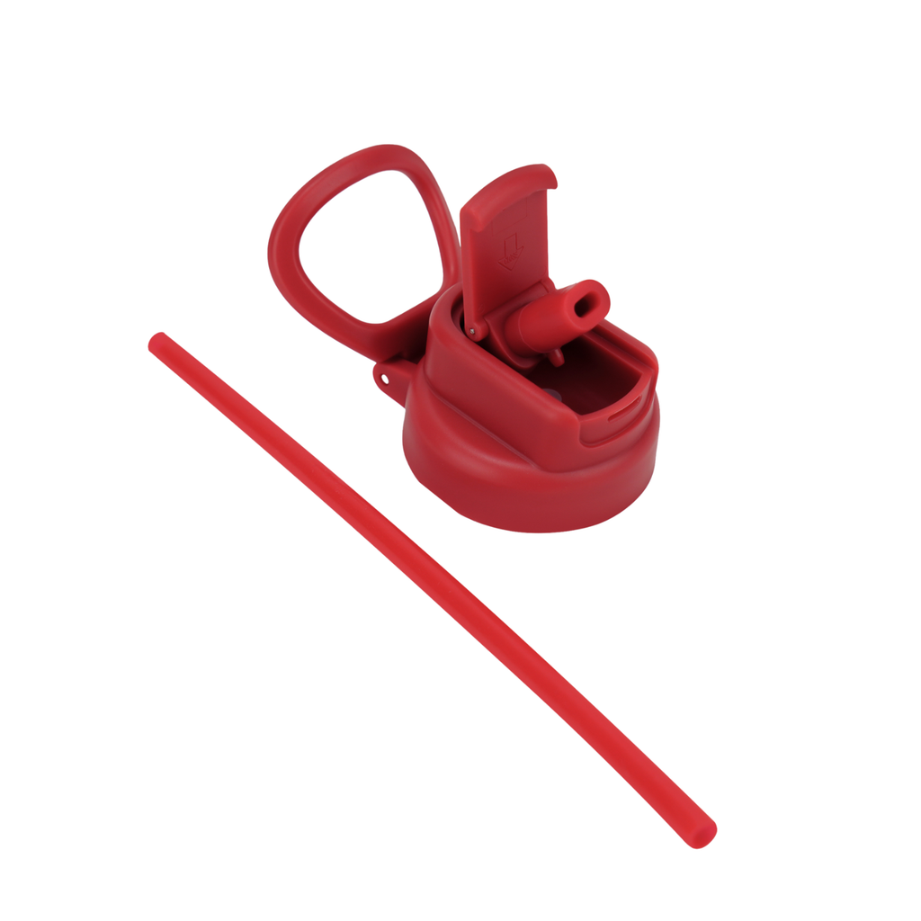 Straw Lid Cherry Red