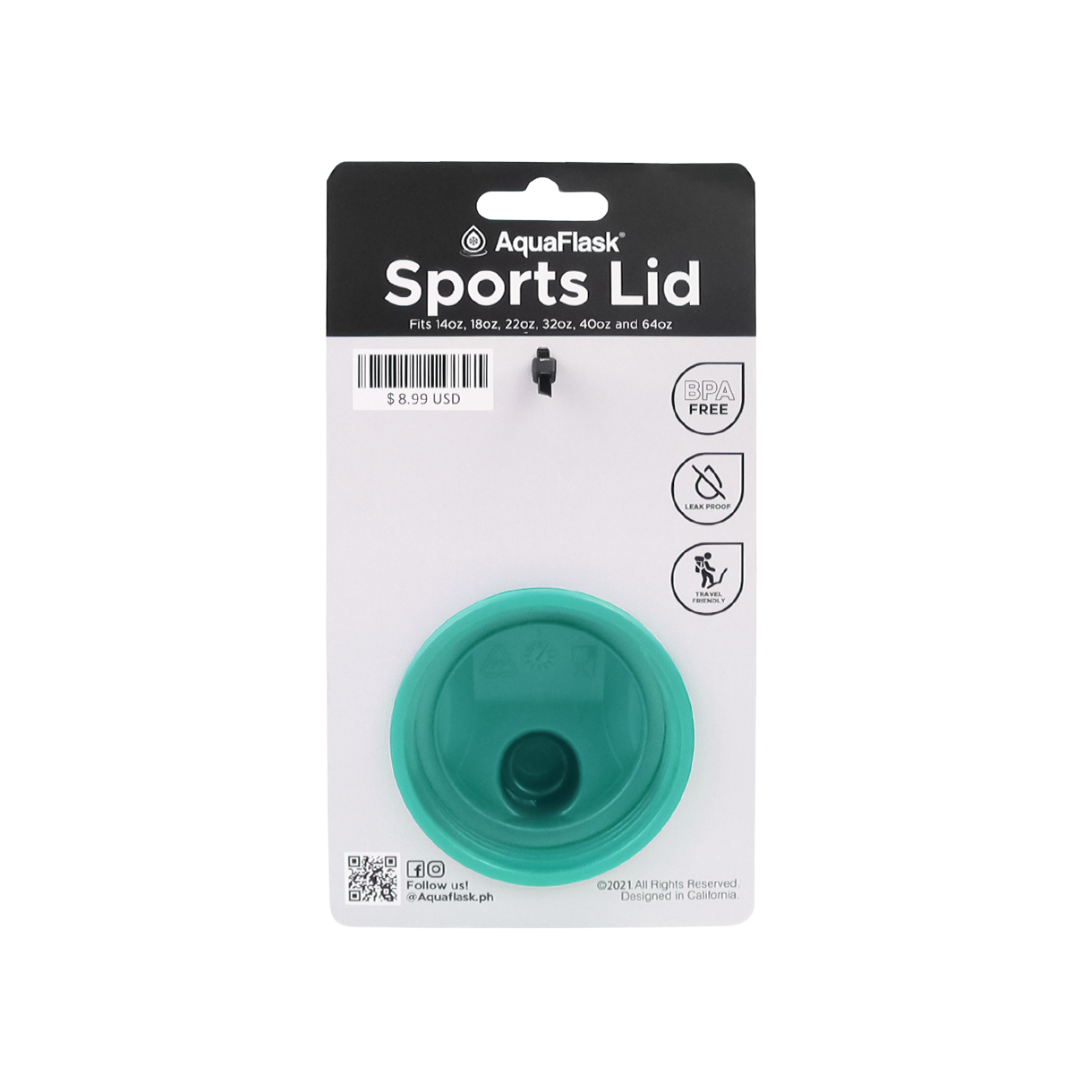 Core Series Lid Turquoise Blue