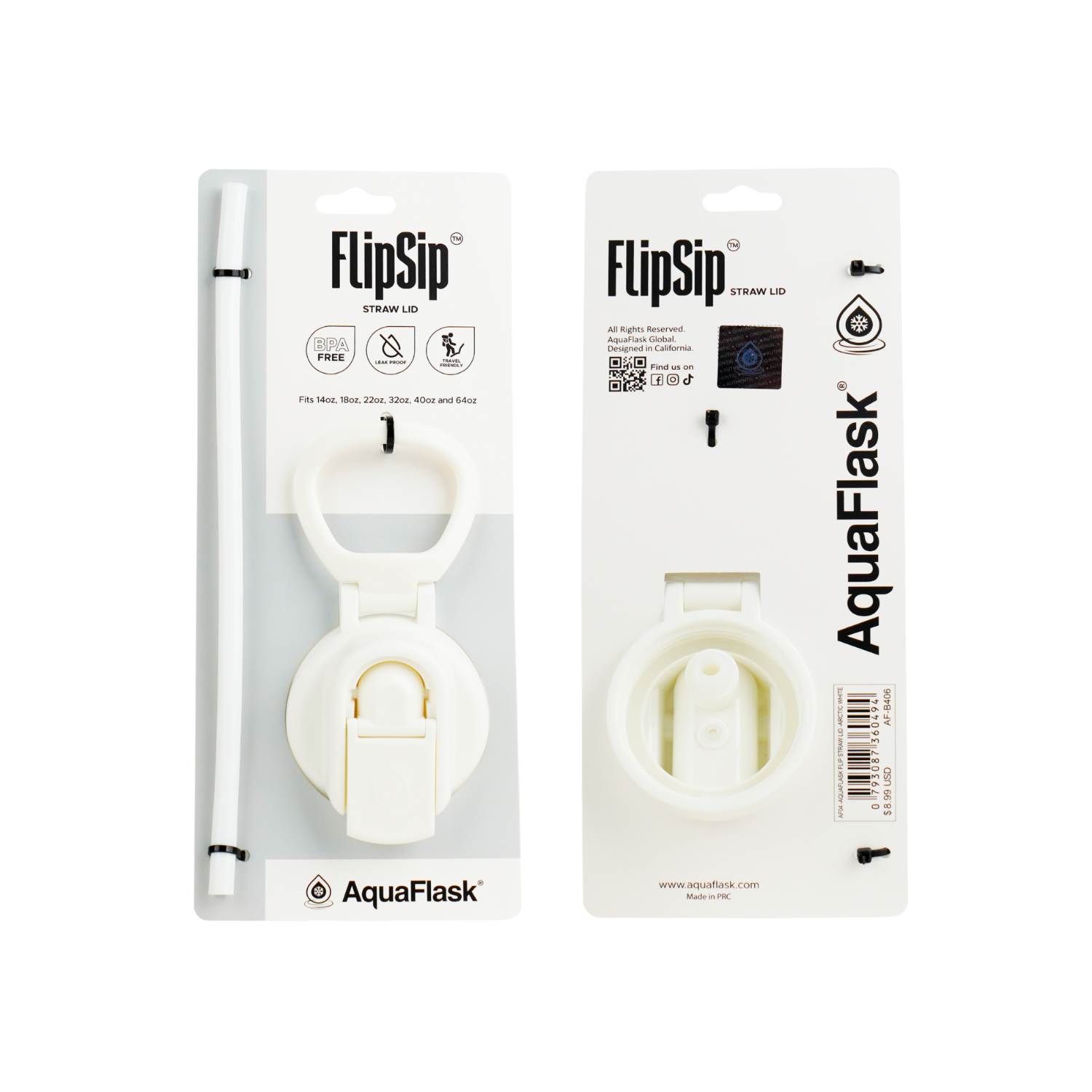 Straw Lid Arctic White