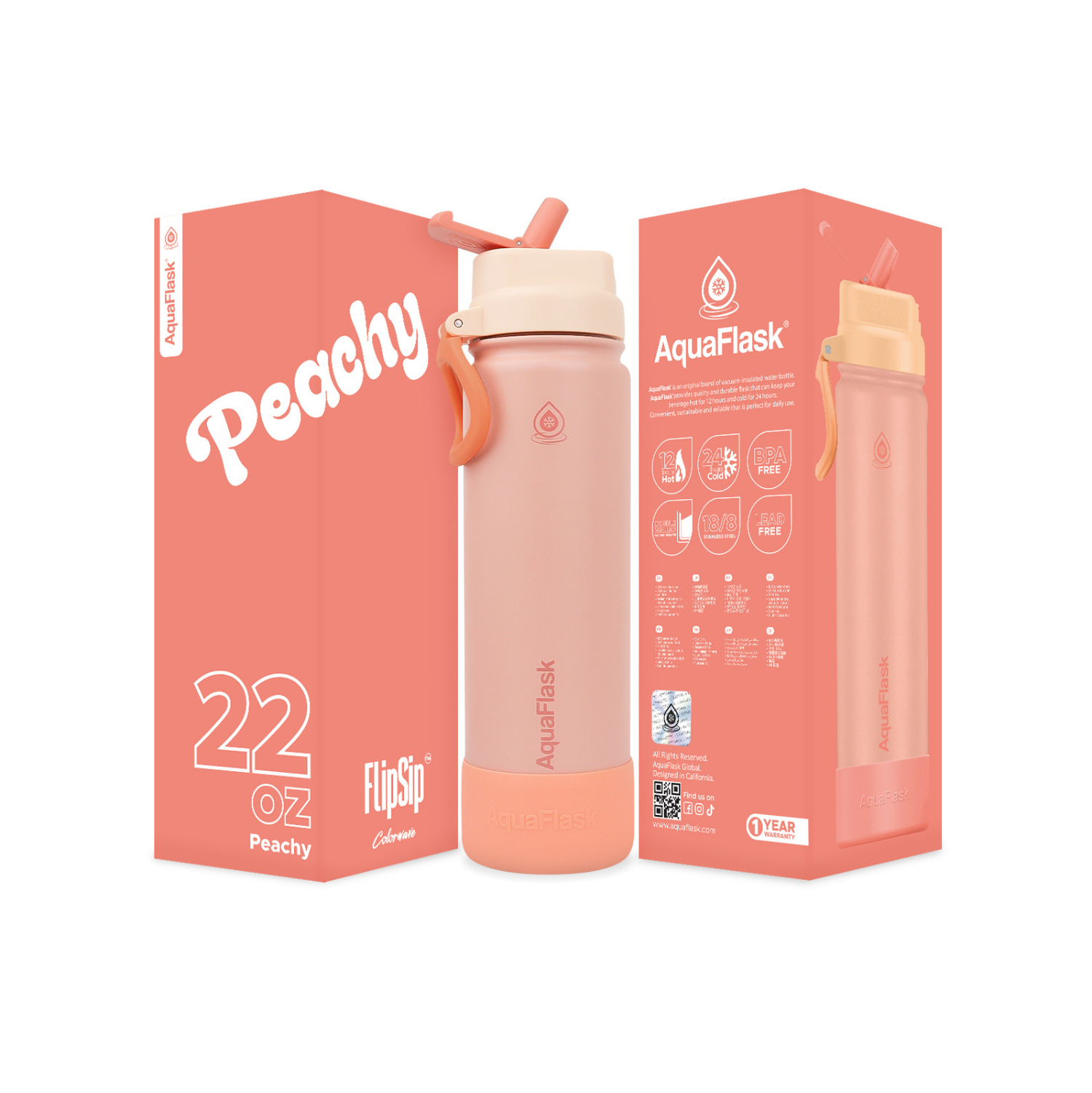 Colorwave Flip Sip 650ml (22oz) Peachy