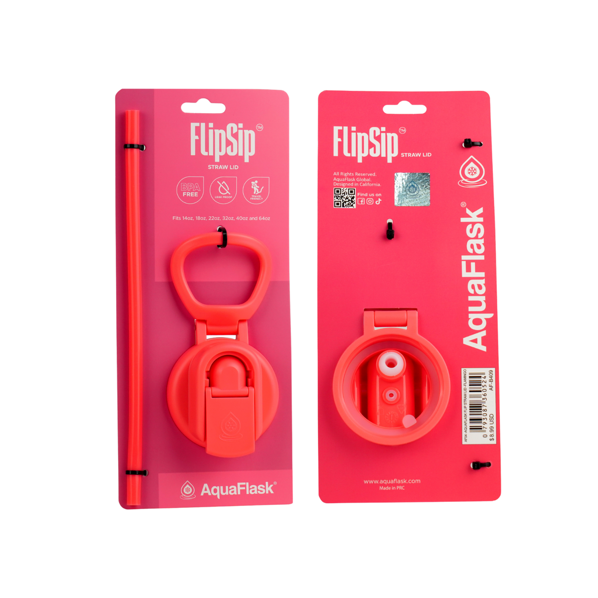 Straw Lid Flamingo